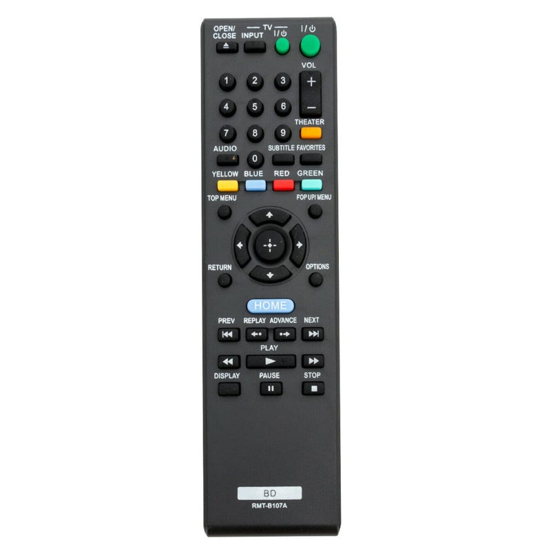 Beyution RMT-B107A Replacement Remote Control Fit for Sony Blu-Ray Disc DVD Player BDP-BX37 BDP-BX57 BDP-S270 BDP-S373 45CS BDP-S1700ES BDP-S770 BDP-S480 BDP-S490 BDP-S495 BDP-S550 BDP-S560 RMT-B108A - Image 1